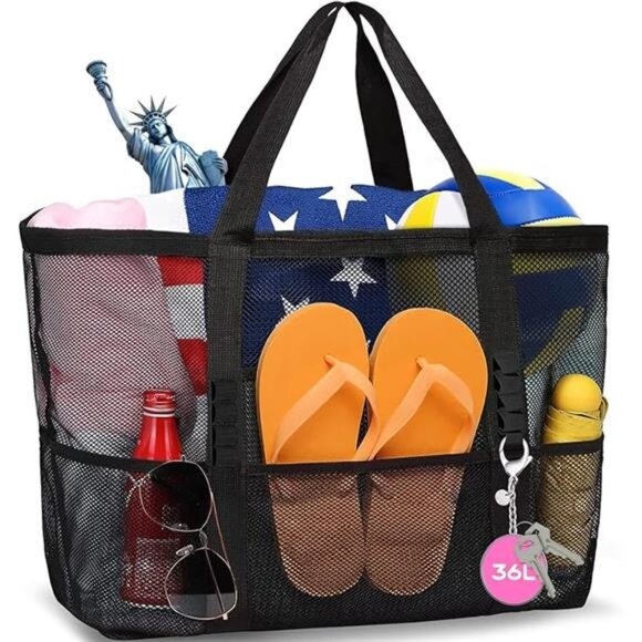 Mesh Beach Bag Waterproof  Tote Bags Swim - Picture 7 of 7